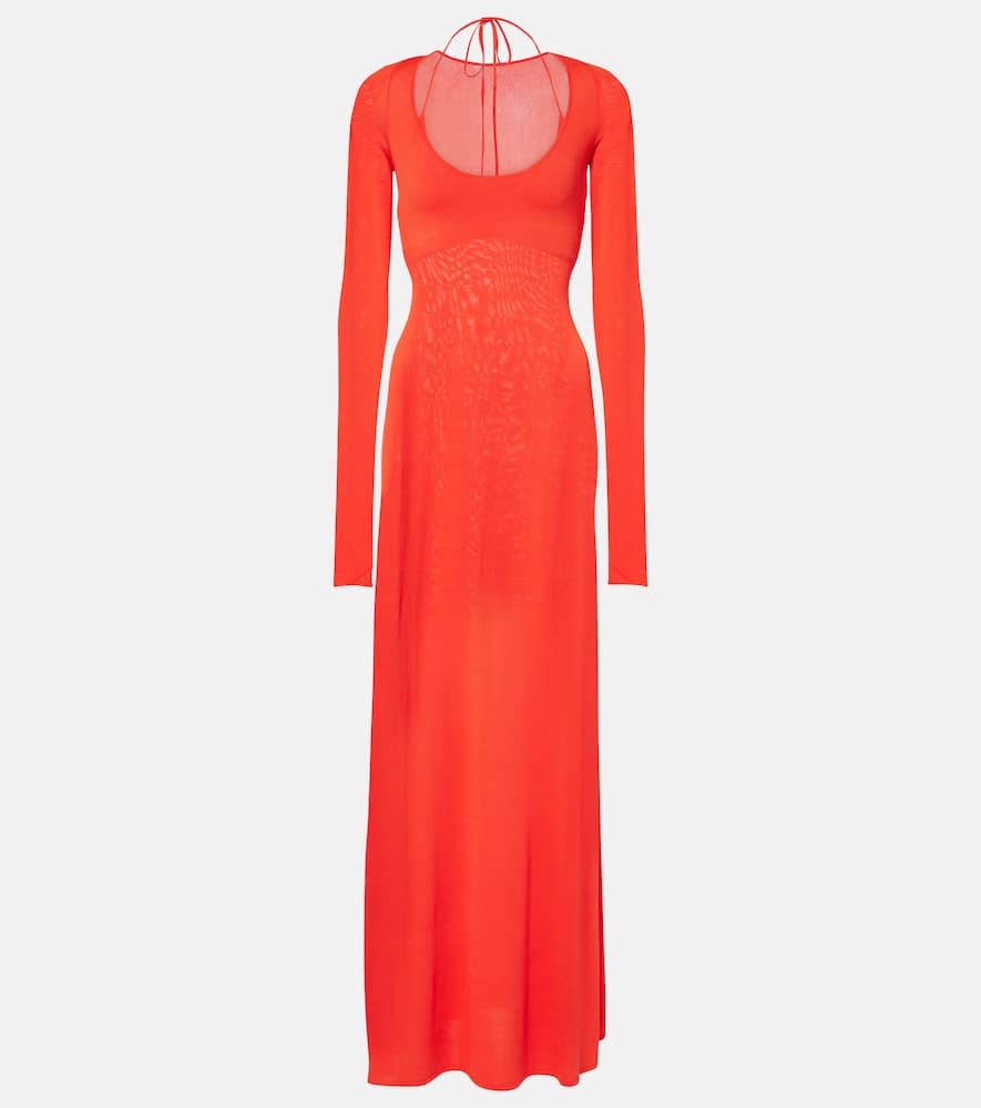 Valejo Halter knit maxi dress