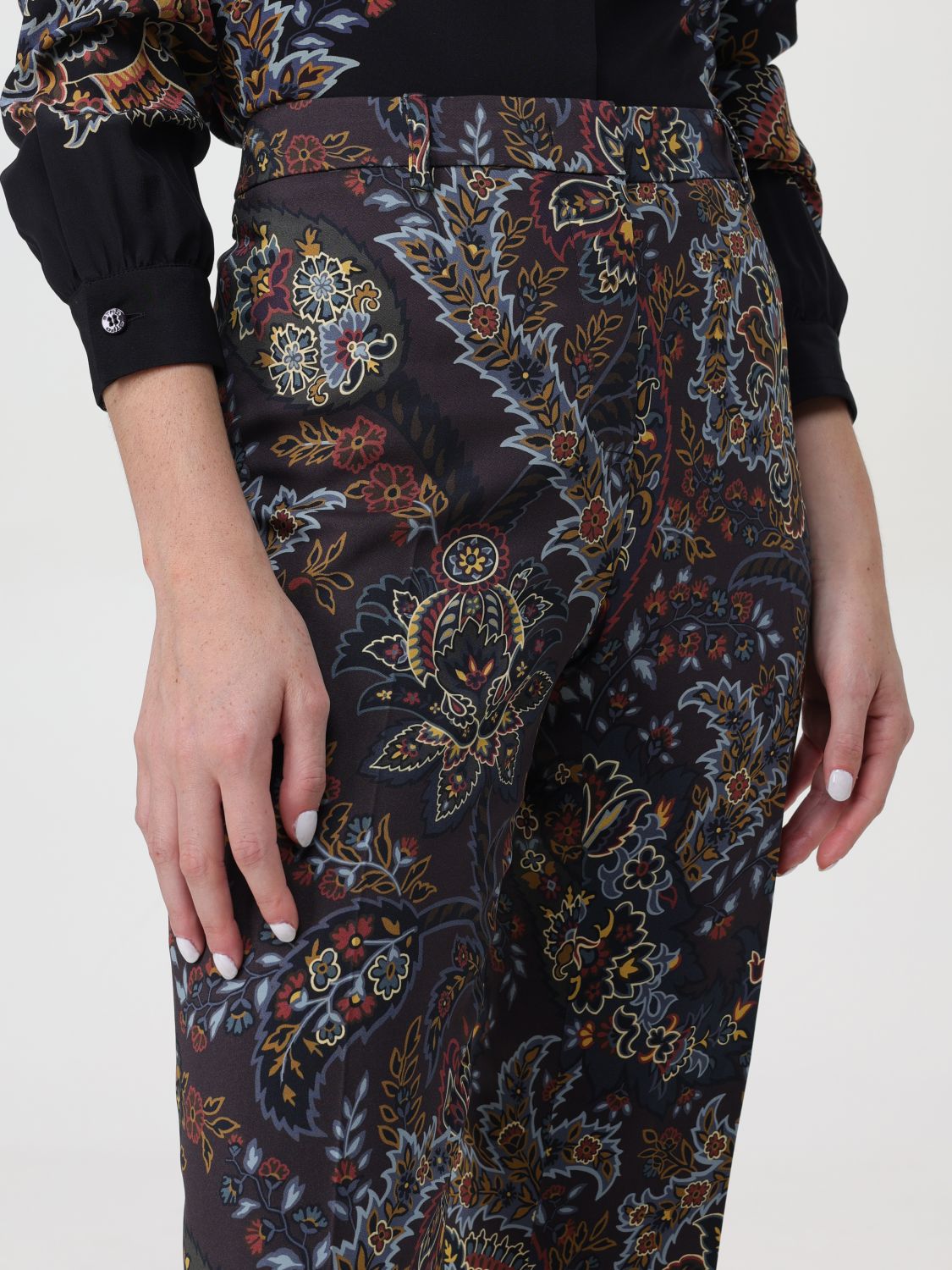 Paisley-print flared trousers - Purple