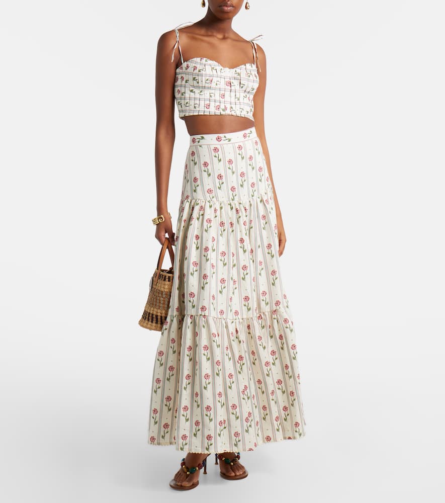 Morgina floral linen top