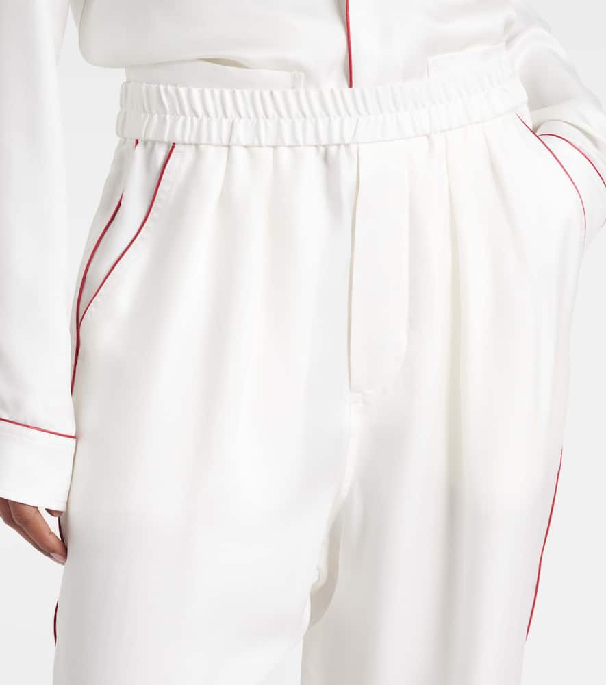 Silk twill pajama pants