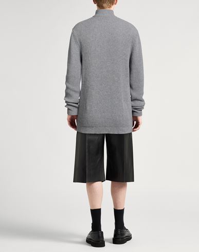 Man Turtleneck Grey Size XXL Merino Wool, Polyamide
