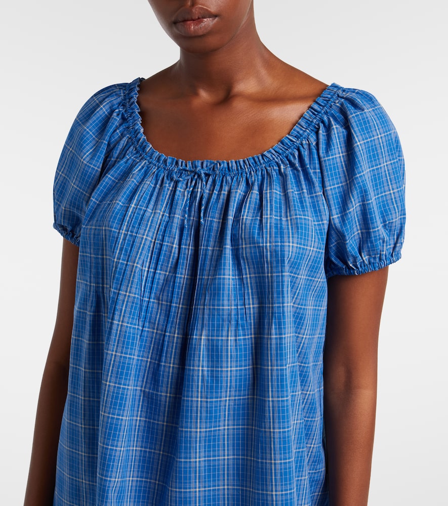 Costa plaid cotton minidress