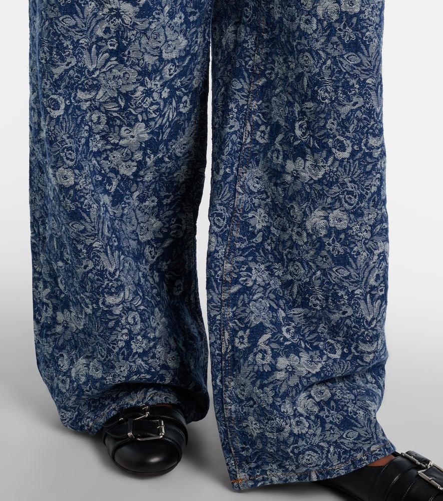 Tapestry wide-leg jeans