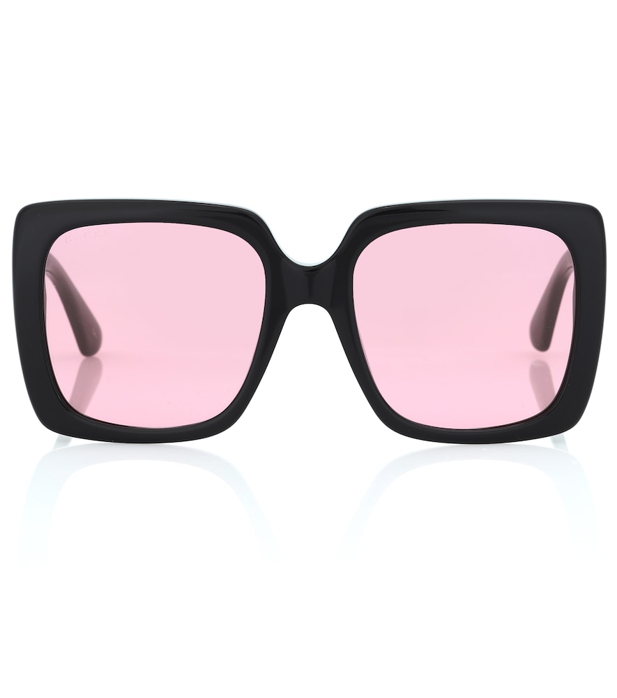 Crystal-embellished square sunglasses