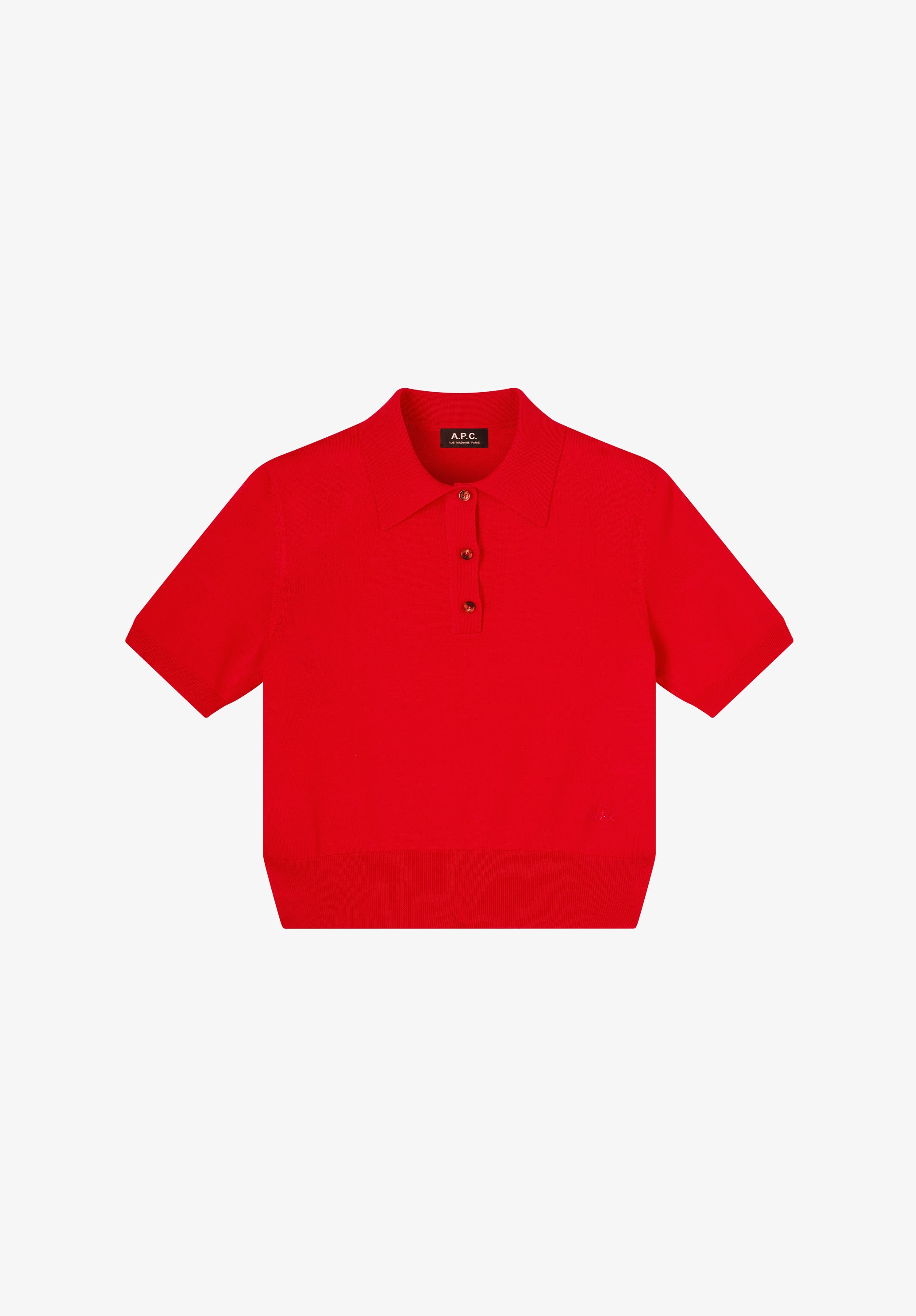 A. P.C. Women's Ruby polo shirt Size: Extra Small in Red