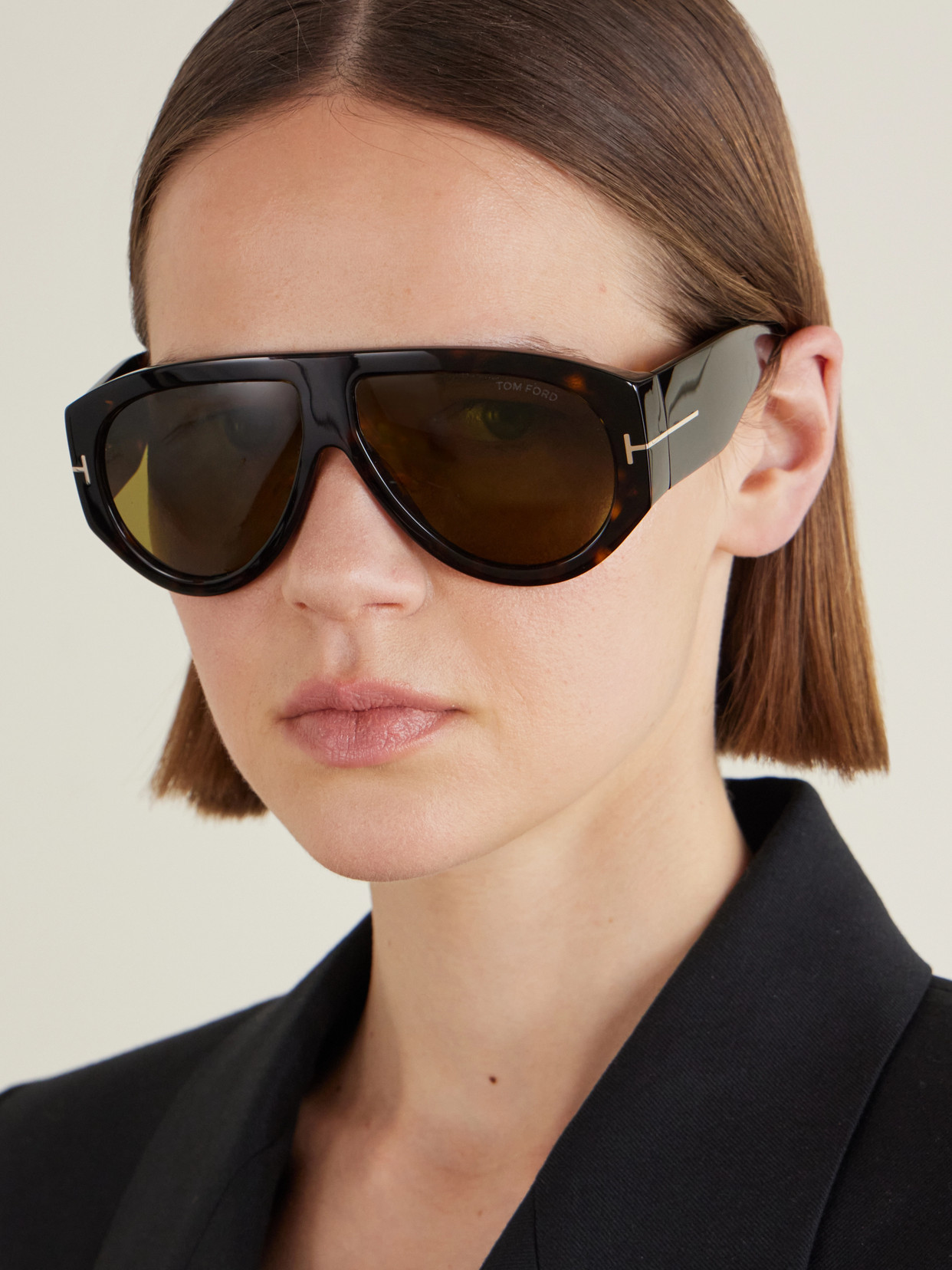 Bronson D-frame Acetate Sunglasses - Dark brown