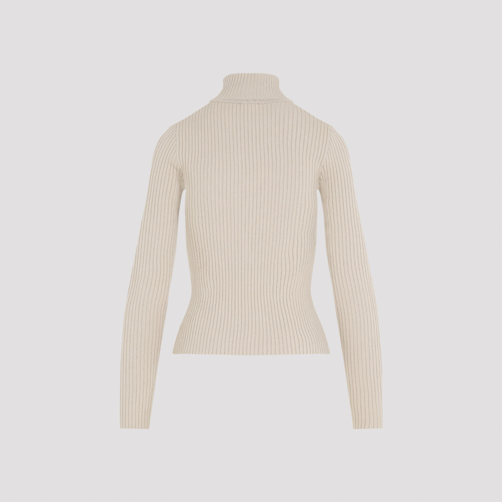 Roll Neck Ribbed Jumper