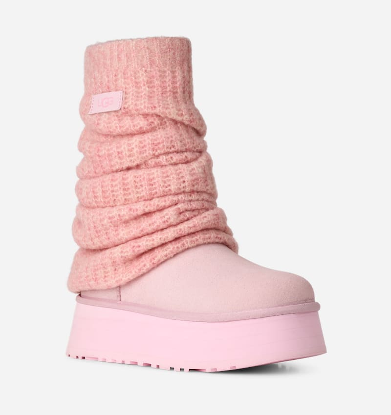 ® Women's Classic Mini Dipper Legwarmer Knit Classic Boots in Ribbon Candy