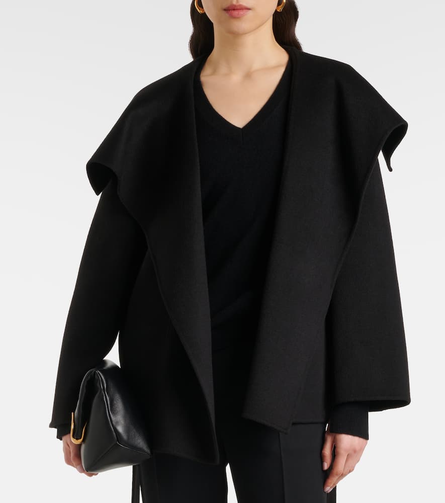 Adrienne wool and cashmere wrap coat