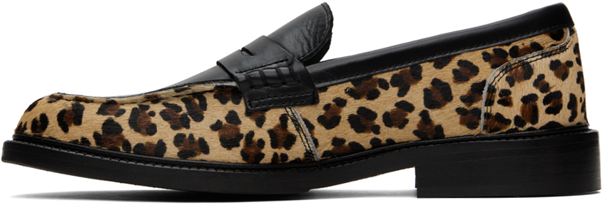 VINNY's Beige & Black Townee Penny Loafers