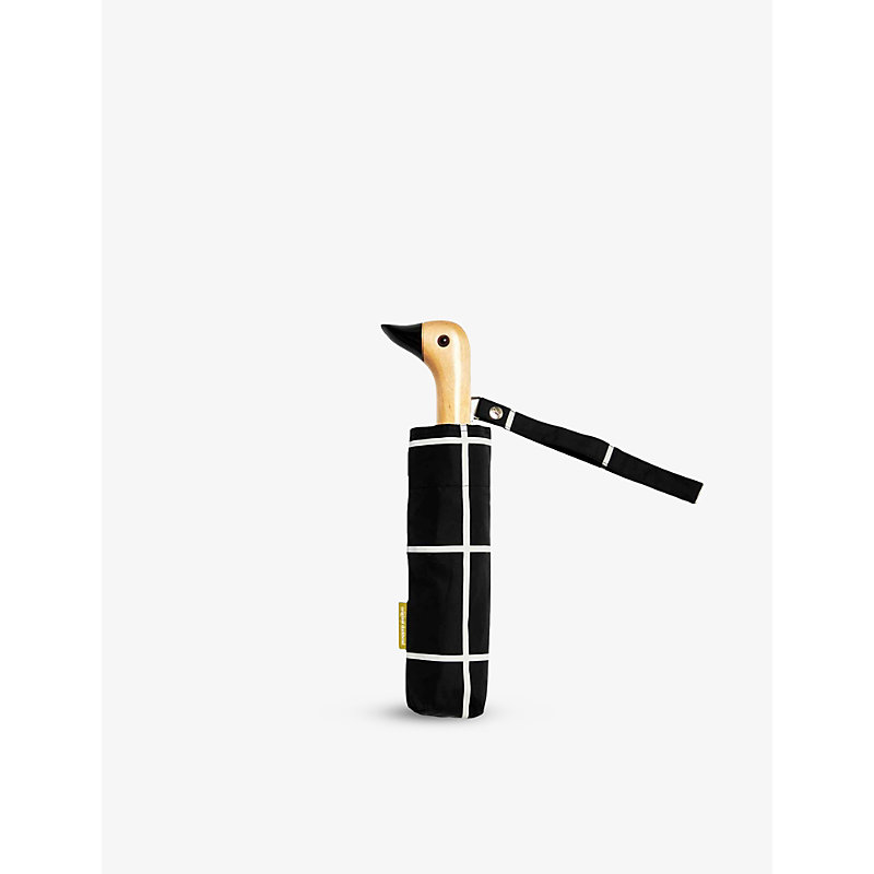 Compact Duck Grid-Pattern Umbrella