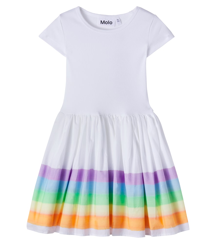 Cissa striped cotton-blend dress