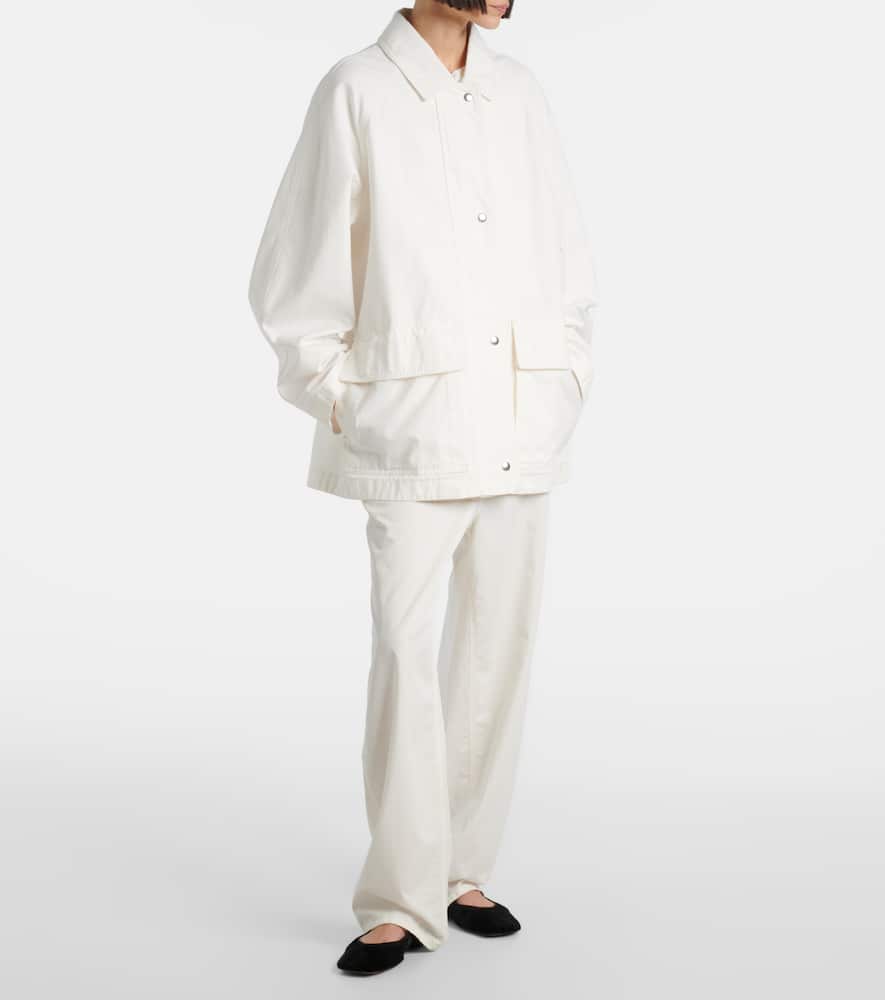 The Row Sharka cotton and cashmere wide-leg pants