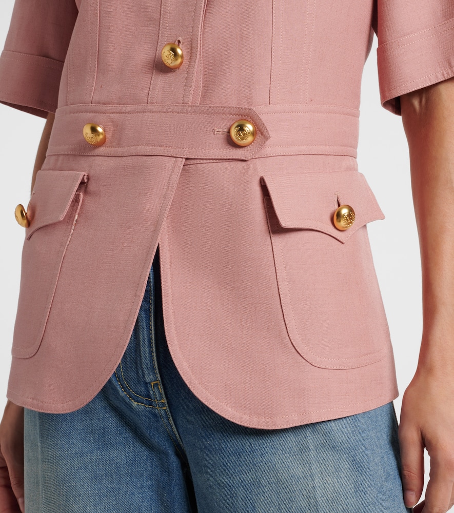 Cashmere and cotton jacket
