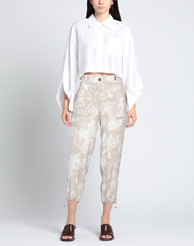 Woman Pants Light grey Size 4 Viscose