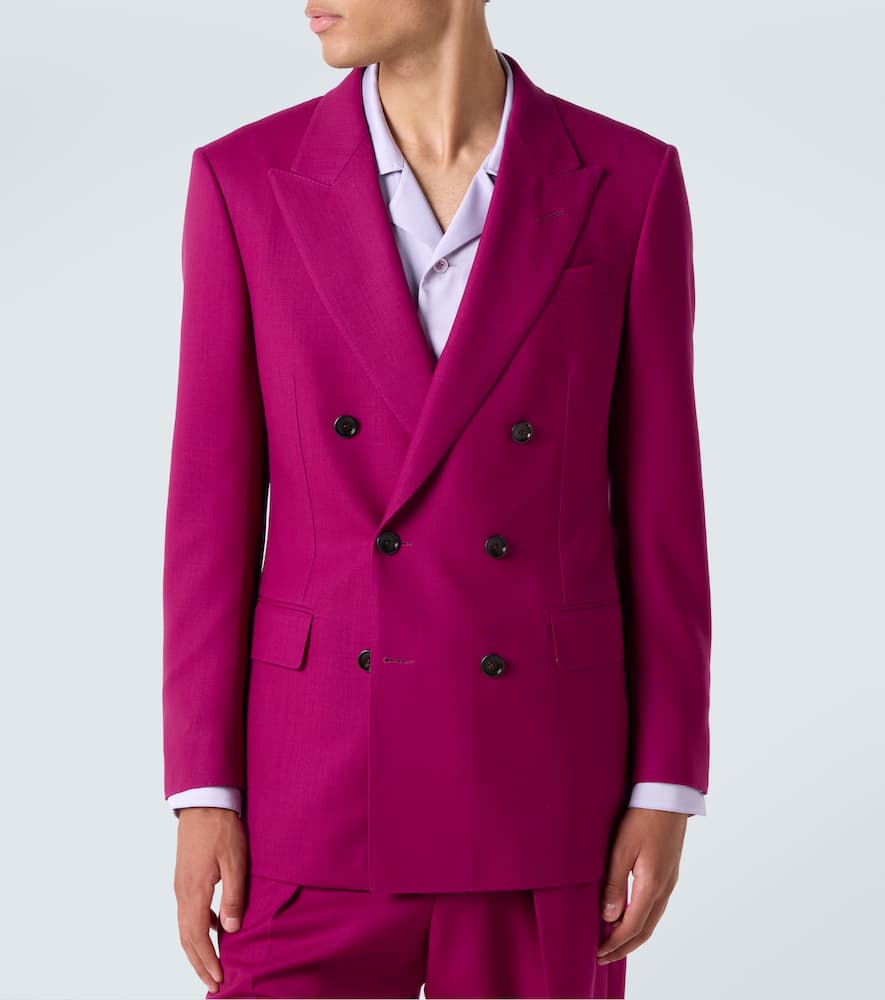 Wool twill suit jacket