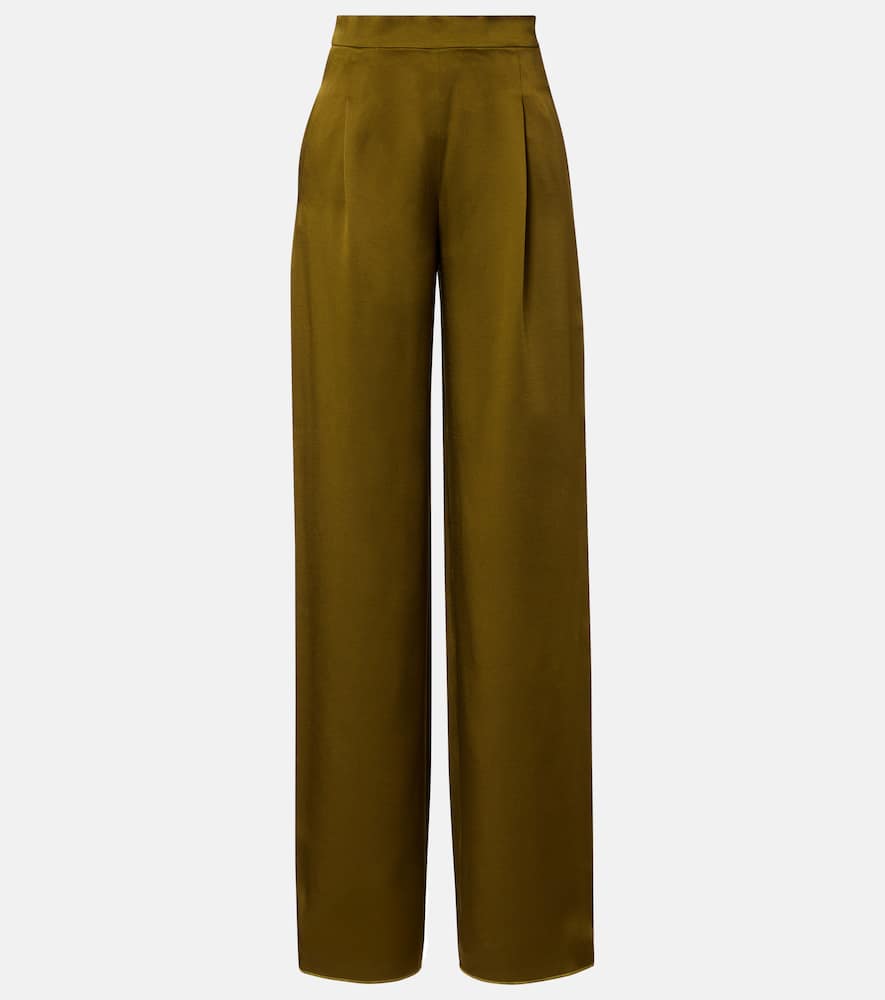 Cono satin wide-leg pants