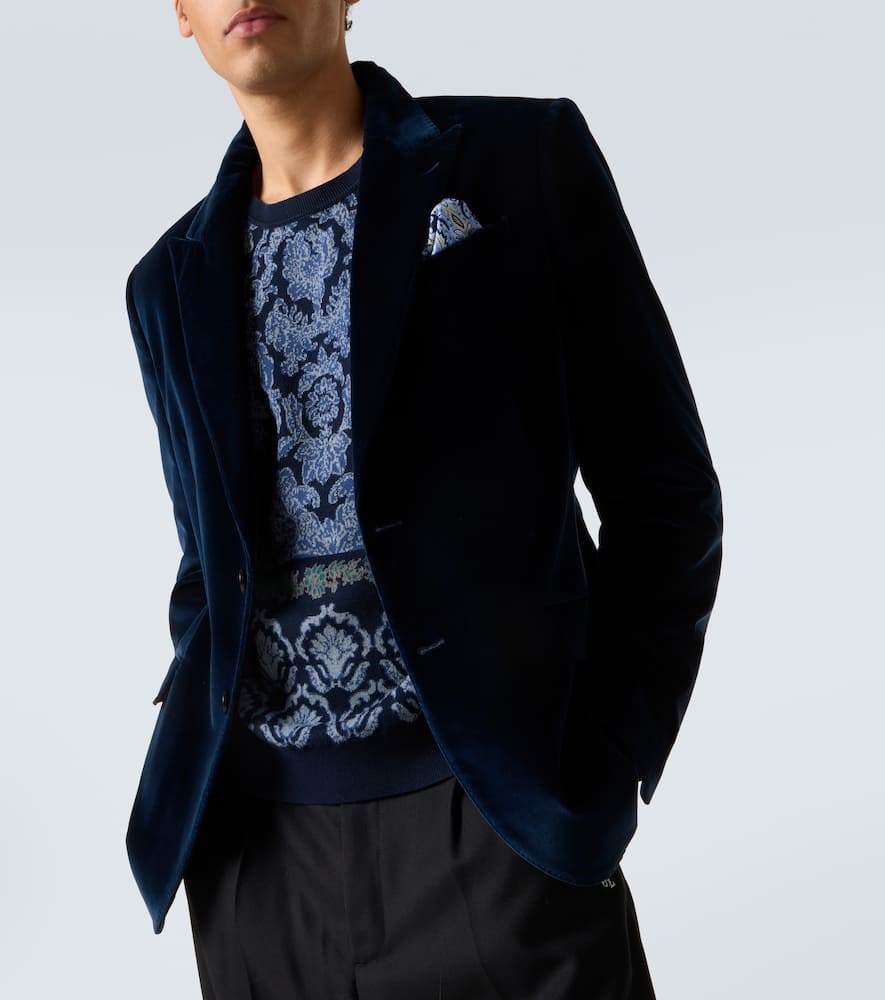 Cotton velvet blazer