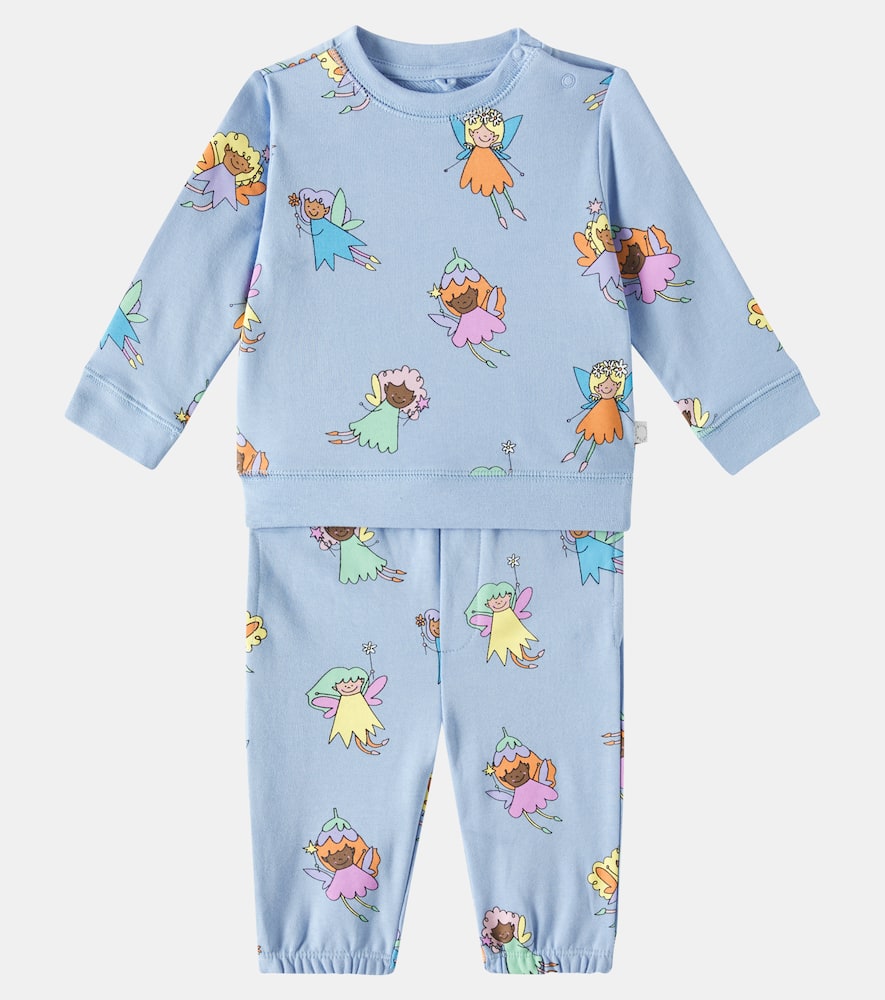 Stella McCartney Kids Baby cotton sweatshirt and sweatpants set