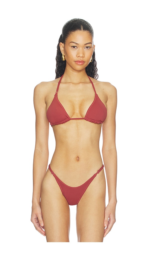 Geel Triangle Bikini Top in Brown. - M also in L