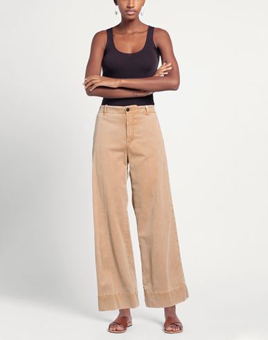 Woman Pants Camel Size 4 Modal, Cotton, Elastane