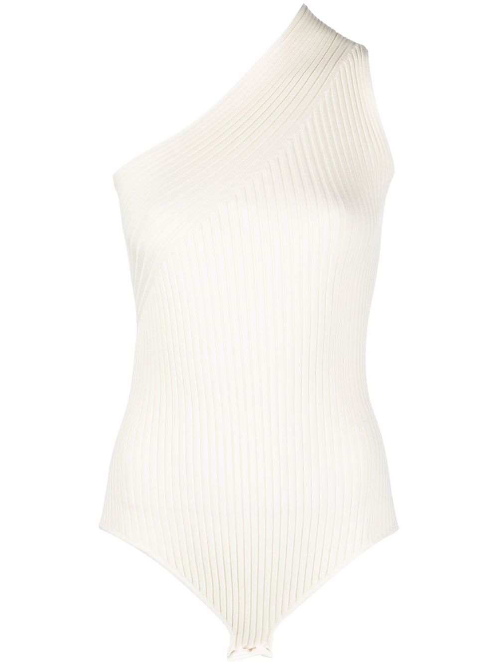 Off-shoulder knit bodysuit - Neutrals