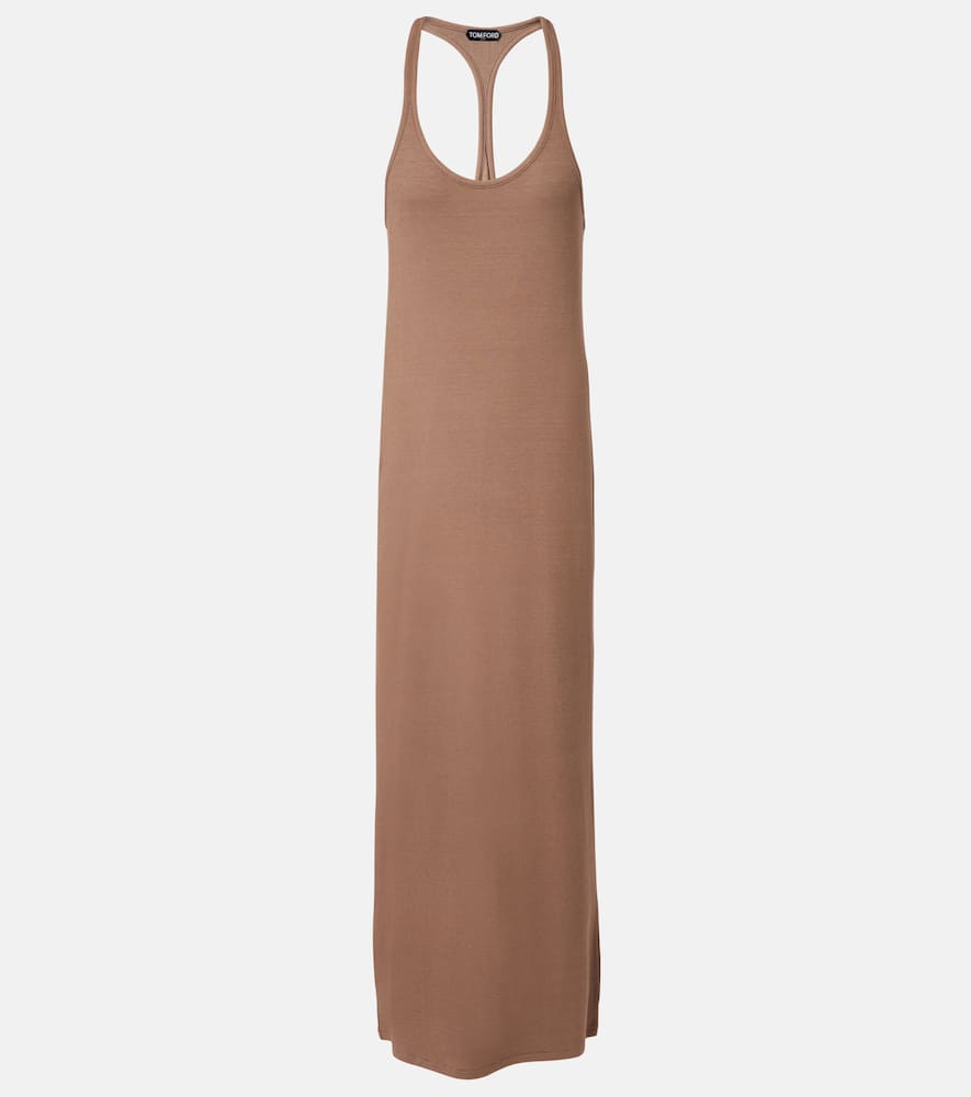 Racerback jersey maxi dress