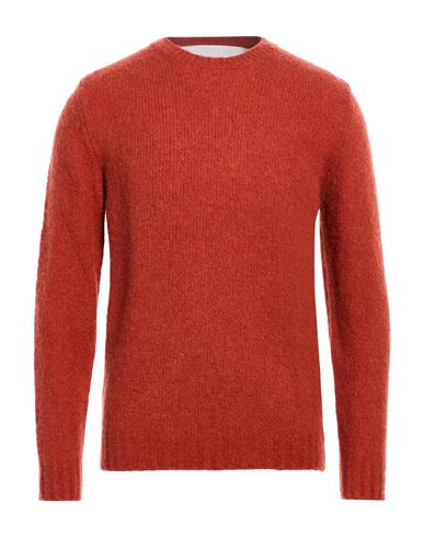 Man Sweater Rust Size 44 Virgin Wool, Cashmere, Polyamide