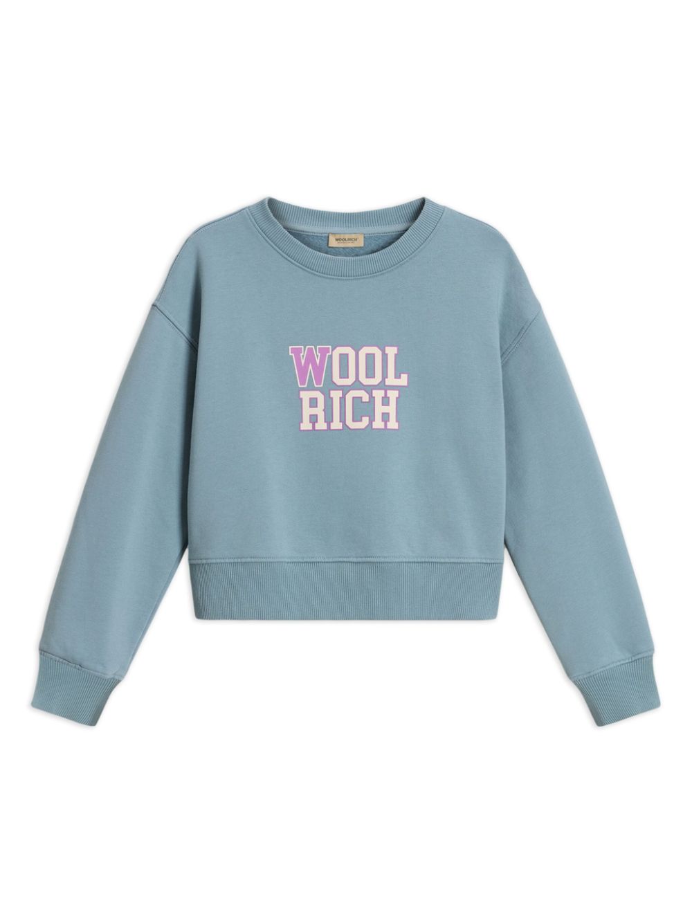 Logo-print cotton sweatshirt - Blue