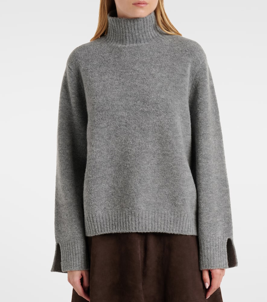 Wool and cashmere-blend turtleneck sweater