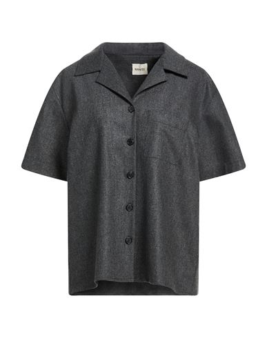 Woman Shirt Grey Size S Wool, Cashmere, Elastane