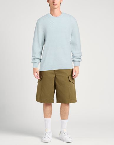 Man Sweater Sky blue Size L Merino Wool, Nylon, Cotton