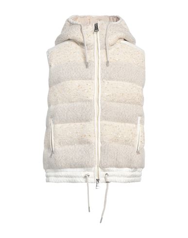 Woman Vest Cream Size 4 Polyester, Mohair wool, Alpaca wool, Polyamide