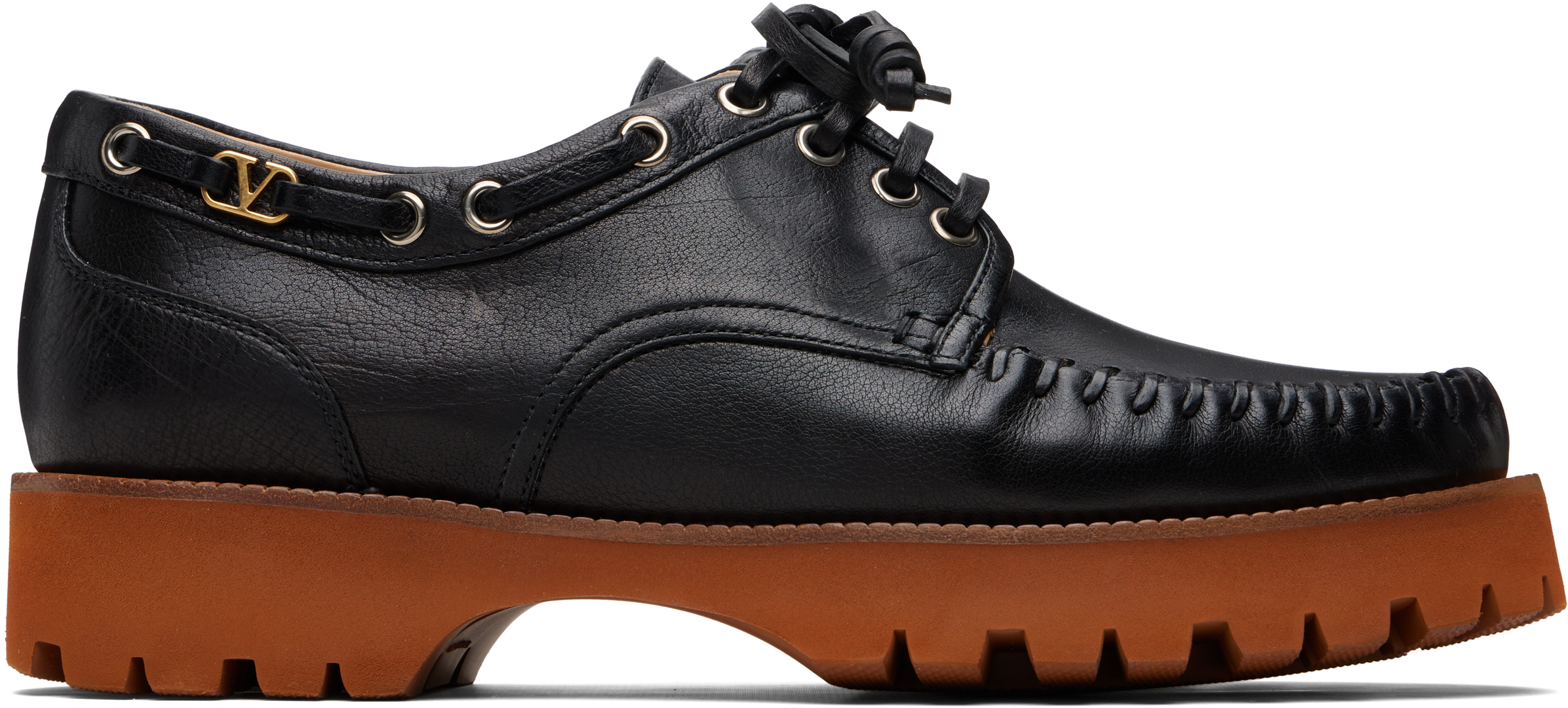 Black Lug Sole Boat Shoes