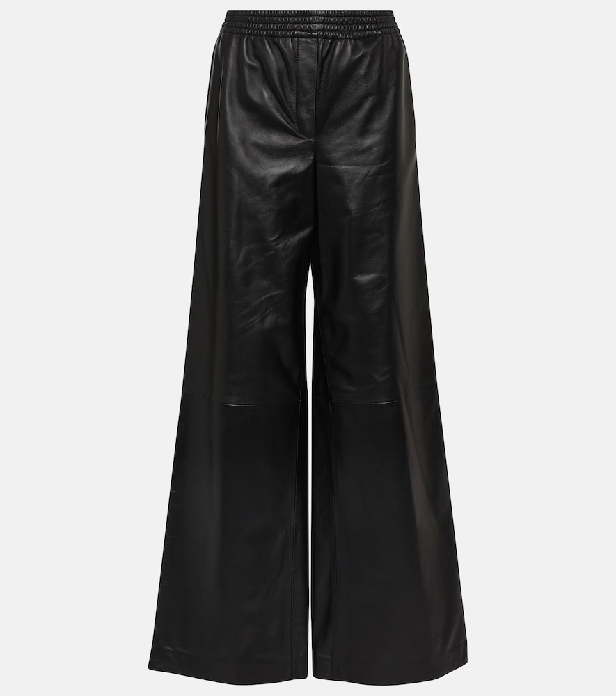 Ashbridge leather wide-leg pants