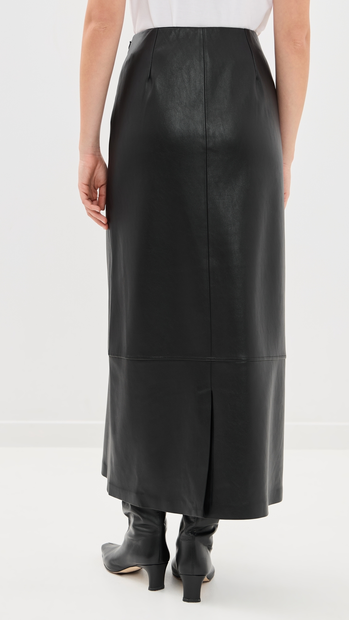 Betty Faux Leather Maxi Skirt Black