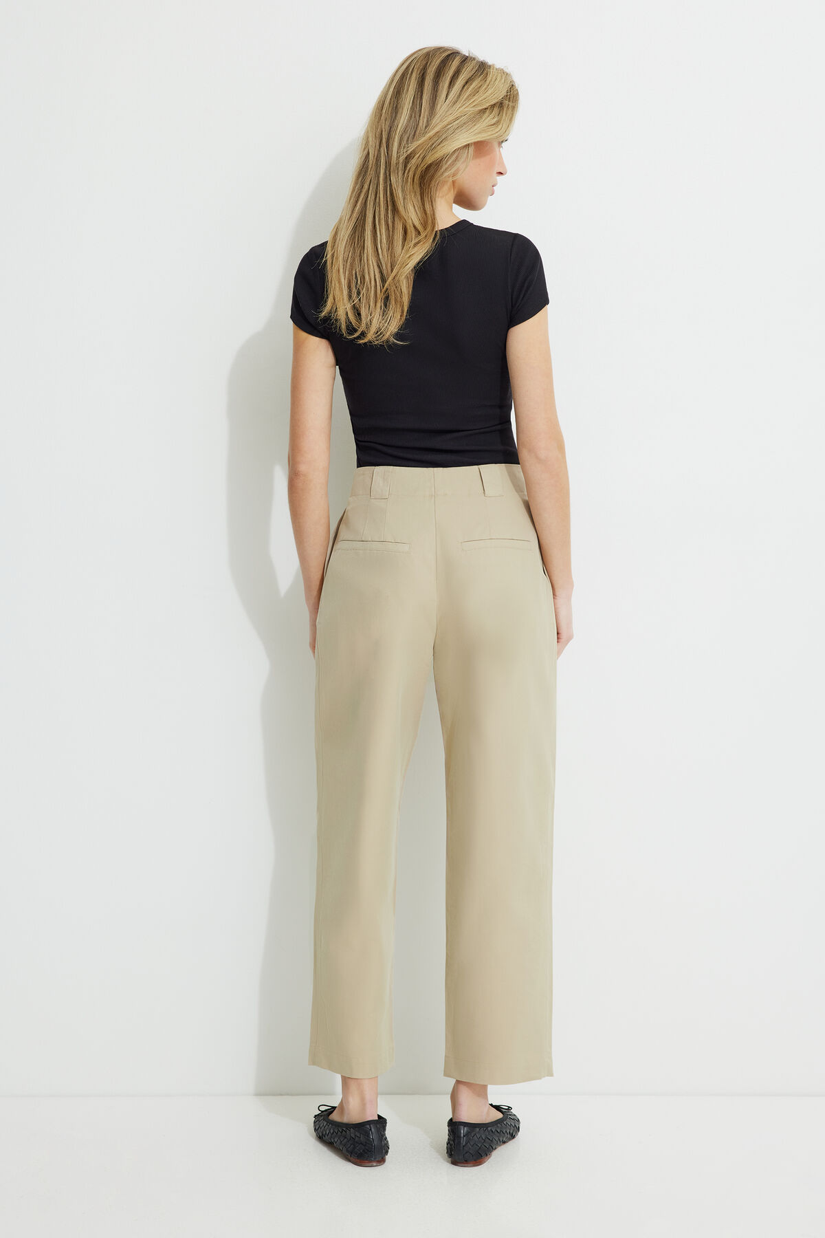 Straight High Waist Ankle Pants