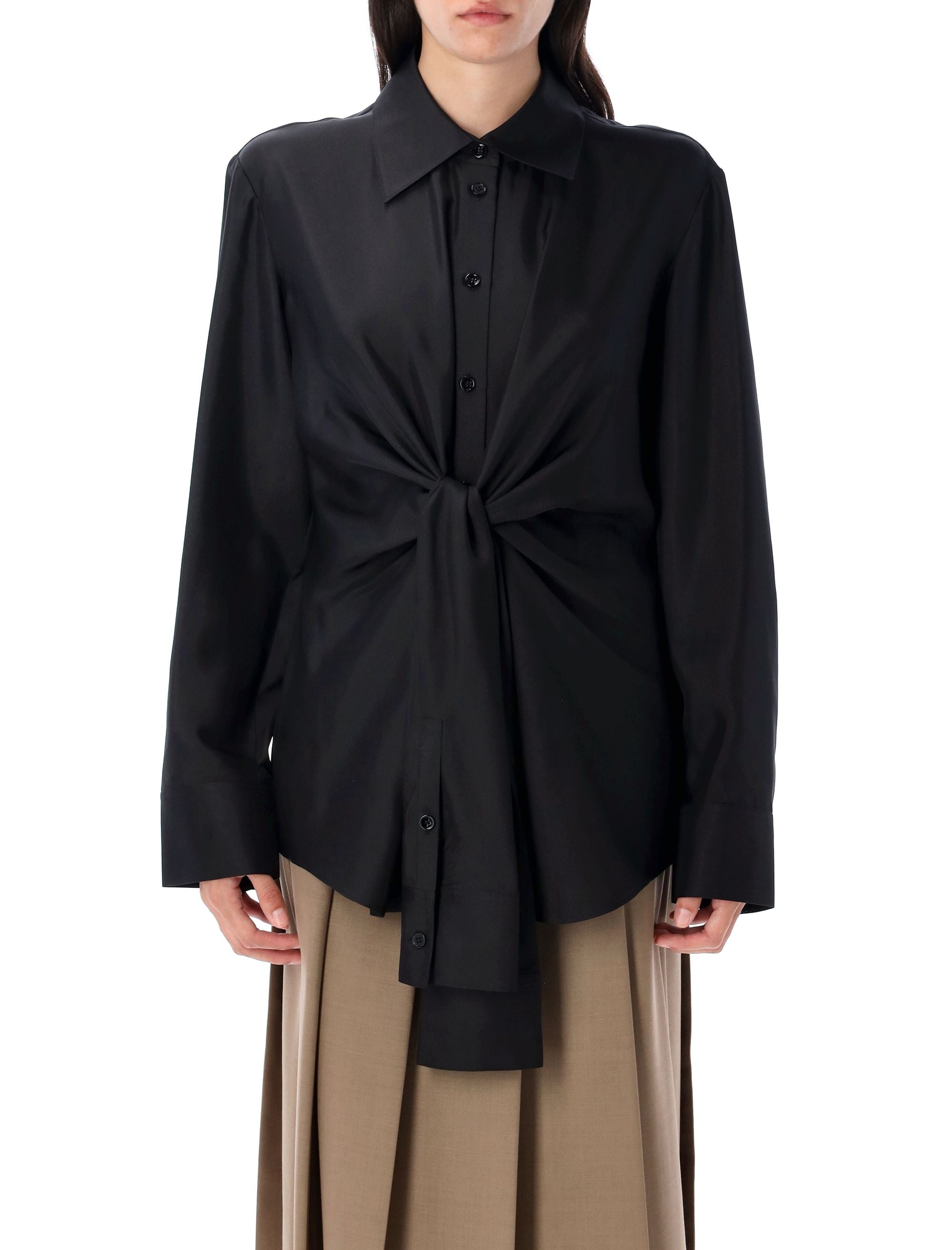 Knotted Silk Shirt