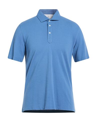 Man Polo shirt Azure Size M Cotton