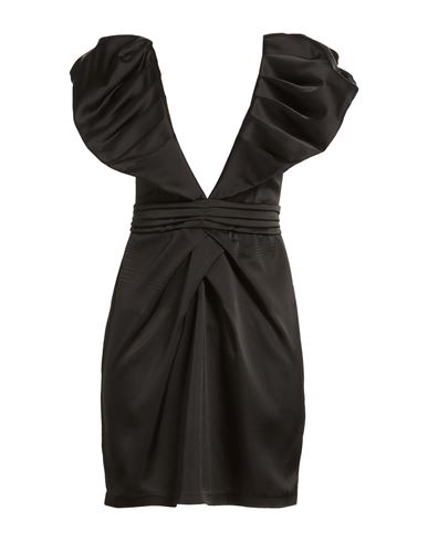Woman Mini dress Black Size M Polyester, Elastane
