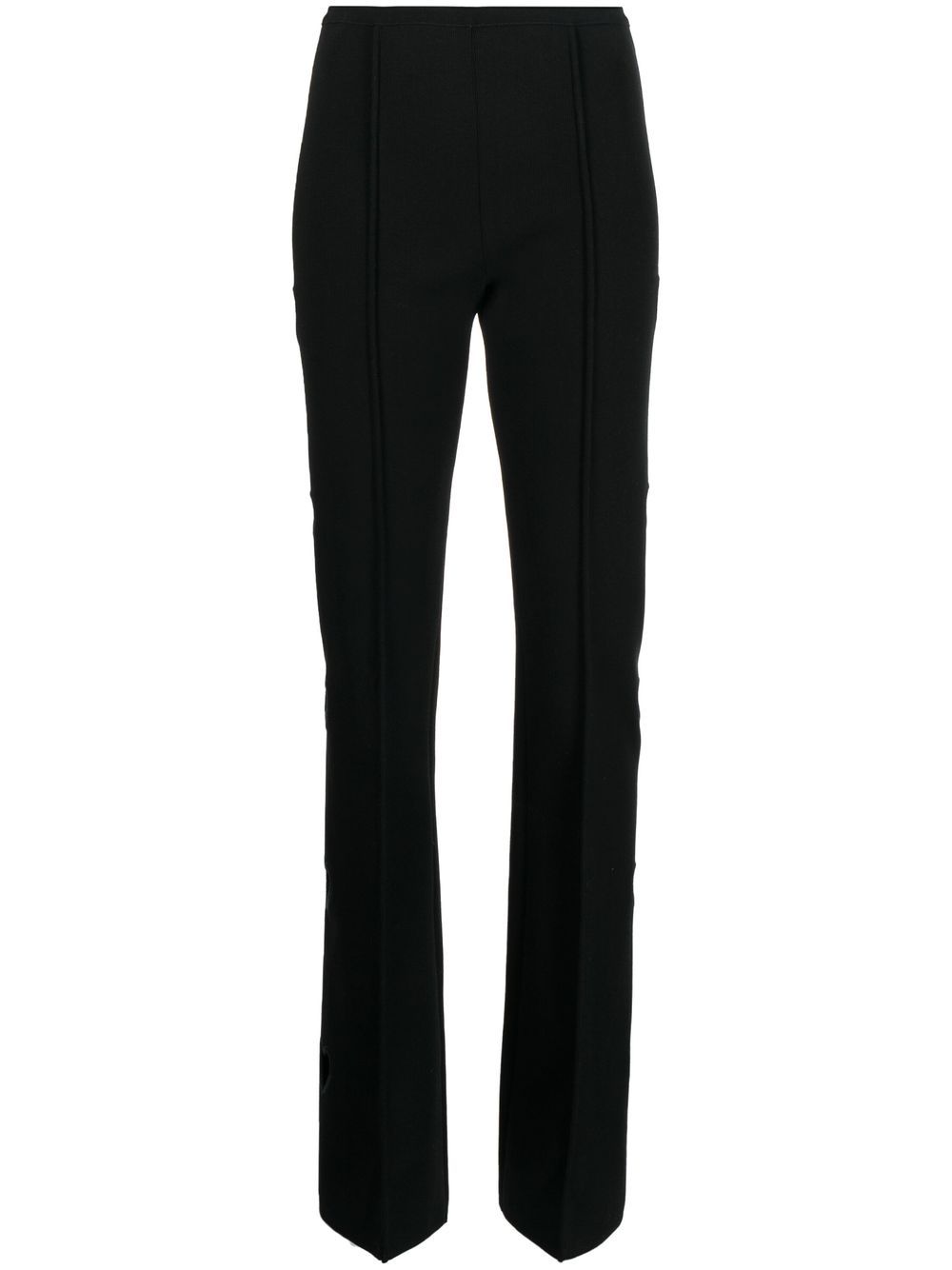 Cut-out detail flared trousers - Black