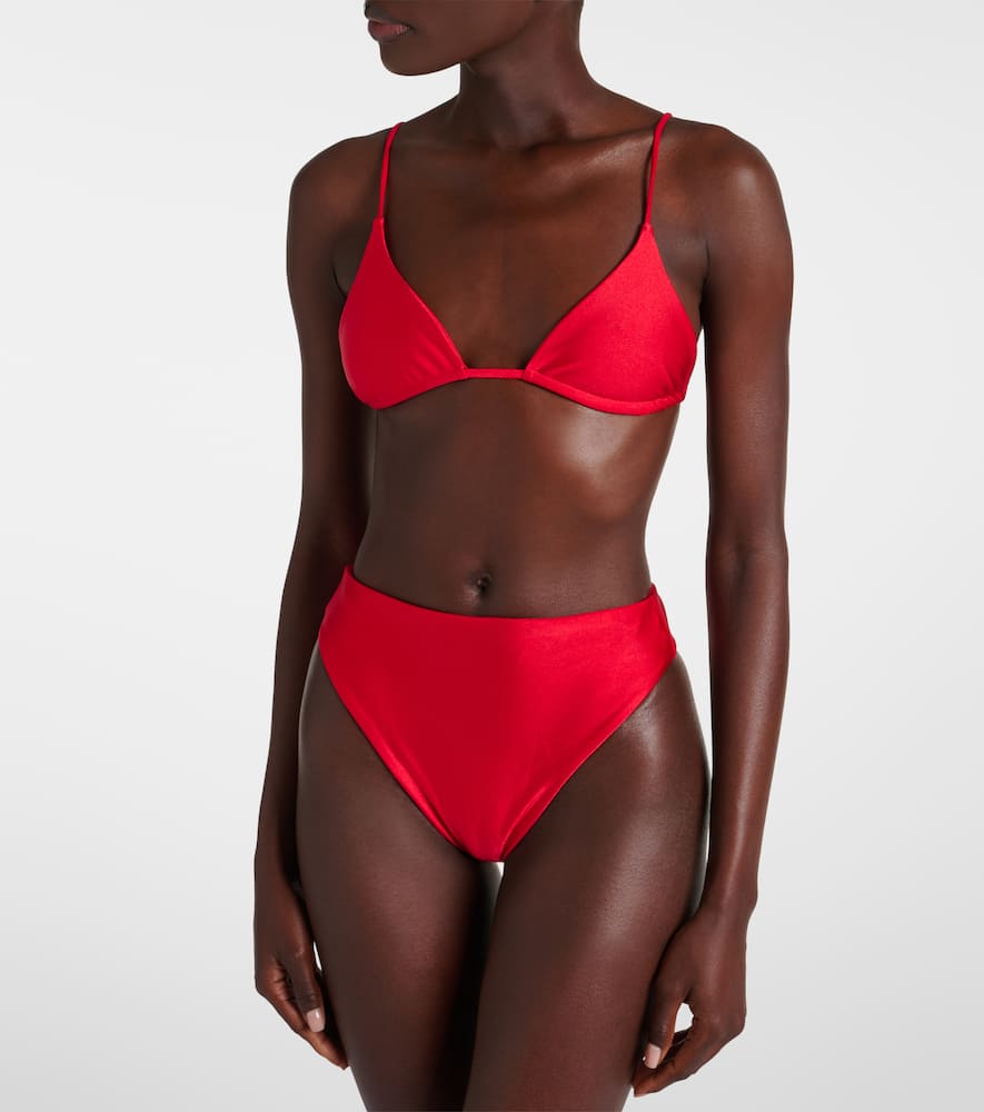 Incline high-rise bikini bottoms