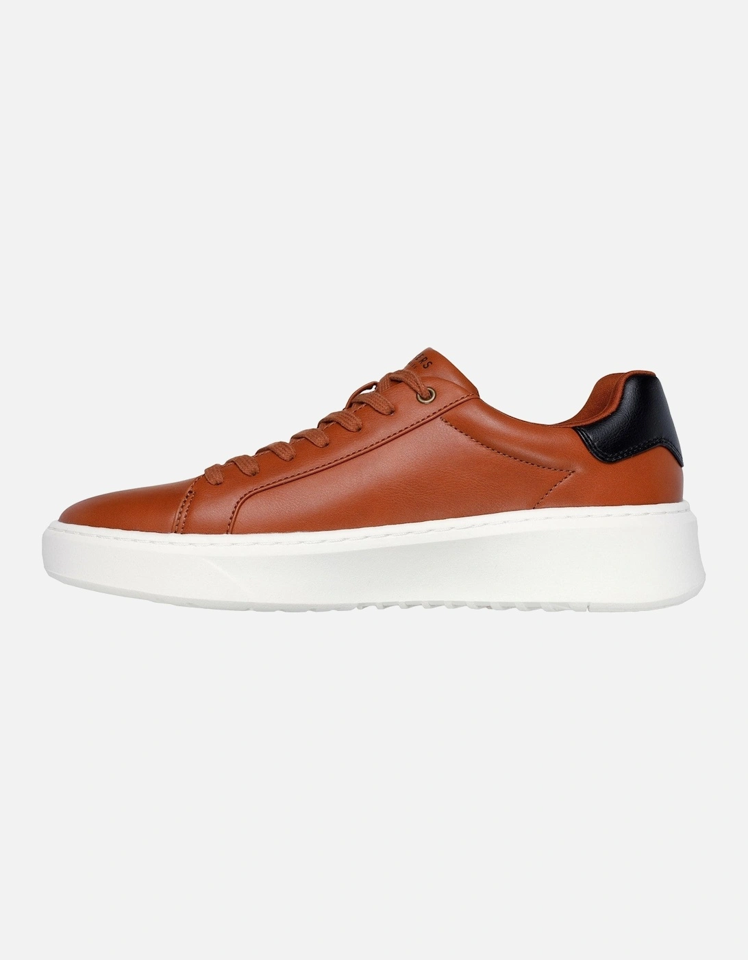 Men's Skechers Mens Court Break Suit Sneaker 183175-COG Cognac Lace Up Shoe - Brown - Size: 10