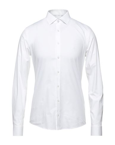 Man Shirt White Size 16 ½ Organic cotton, Elastane