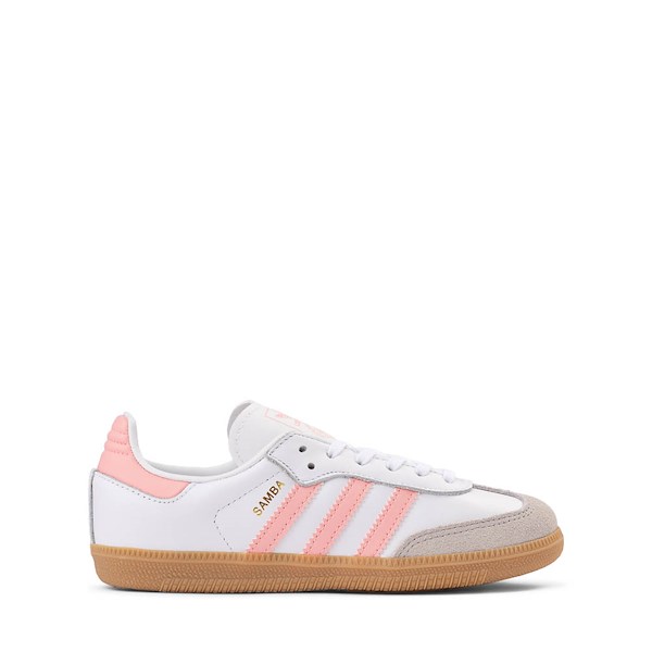 Adidas Samba OG Athletic Shoe - Big Kid - White / Semi Pink Spark / Gu