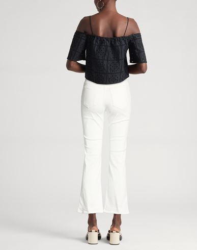 Denim Woman Jeans White Size 27 Cotton, Elastomultiester, Elastane