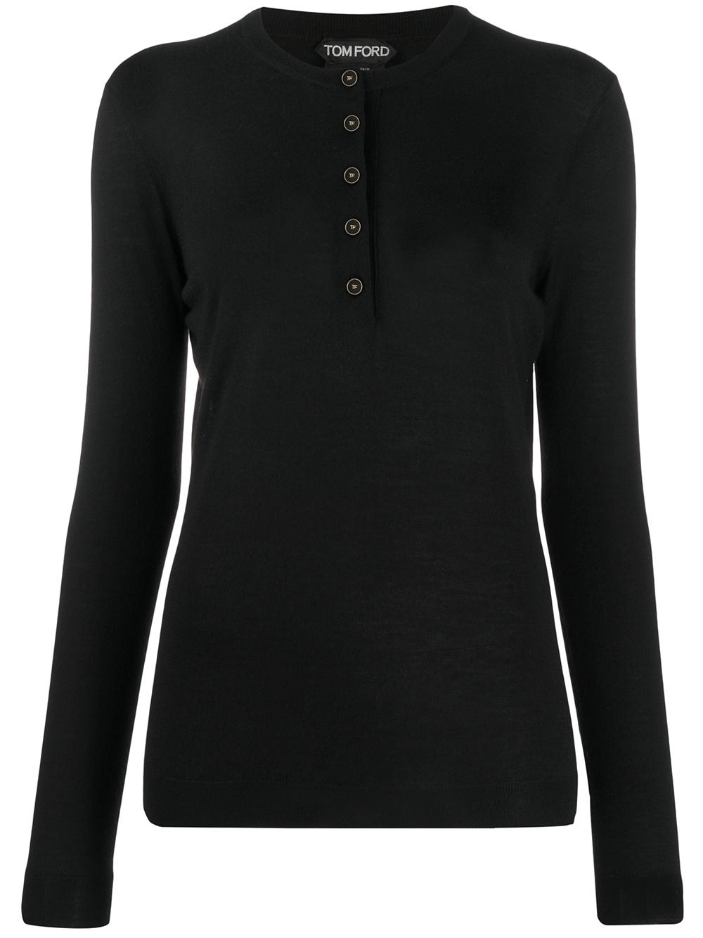 Long sleeve polo shirt - Black