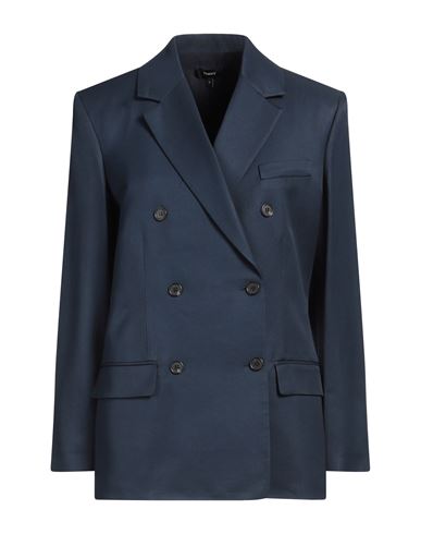 Theory Woman Blazer Midnight blue Size 0 Viscose