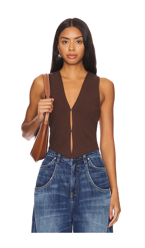 Lovers and Friends GILET MARGIE en Chocolate.  XL. Also en
