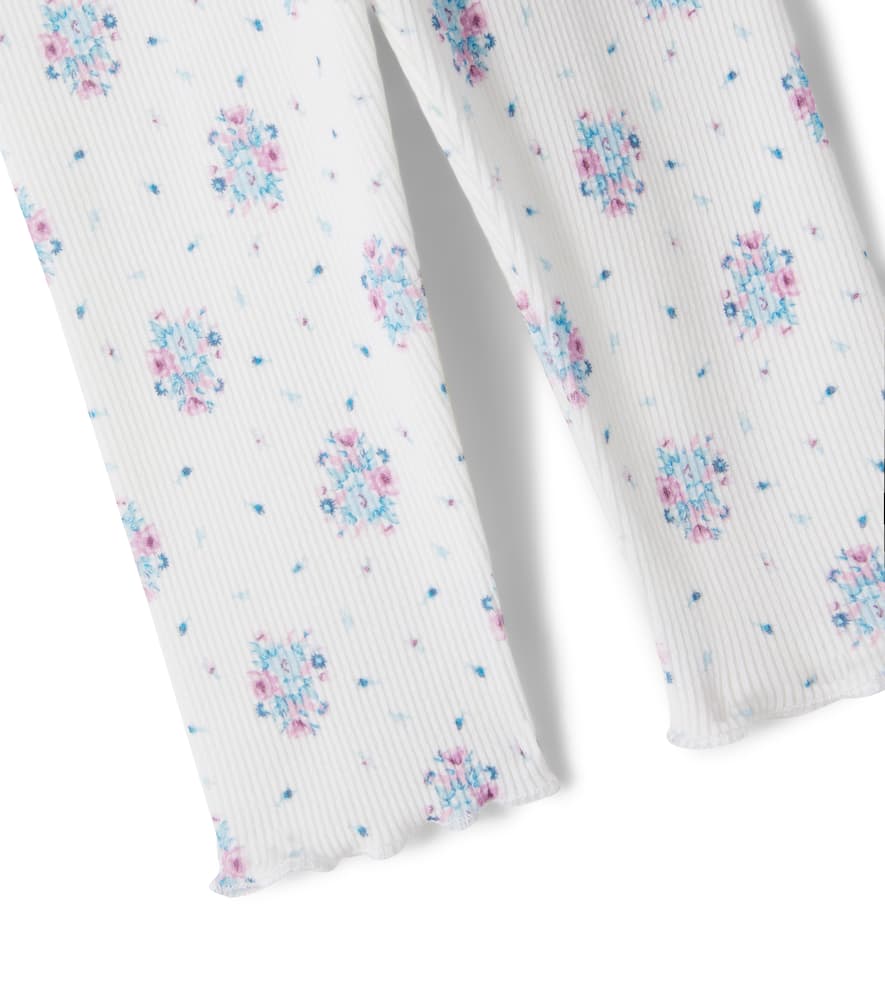 Baby floral cotton-blend leggings